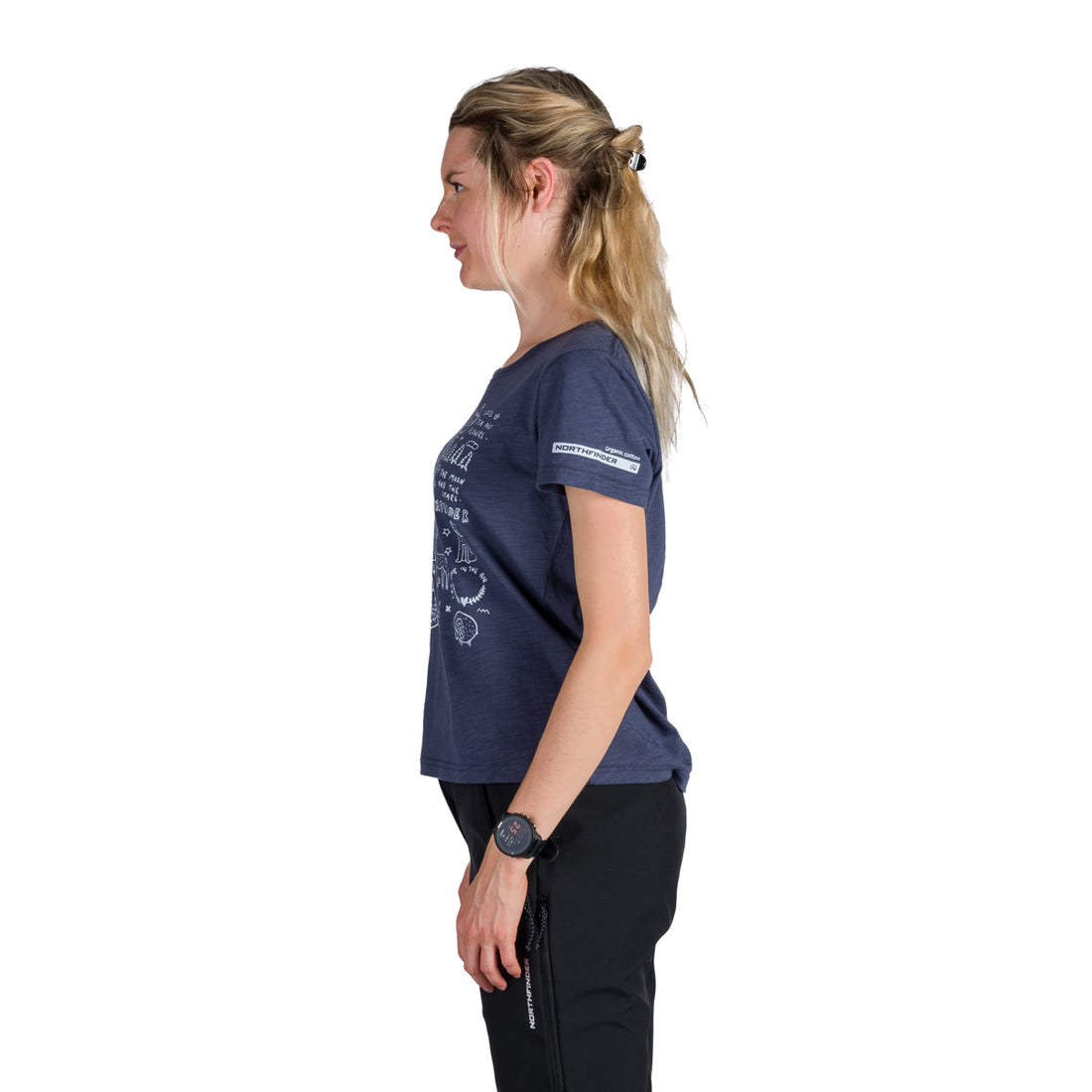 Women's outdoor T-shirt made of organic slub cotton AMIE