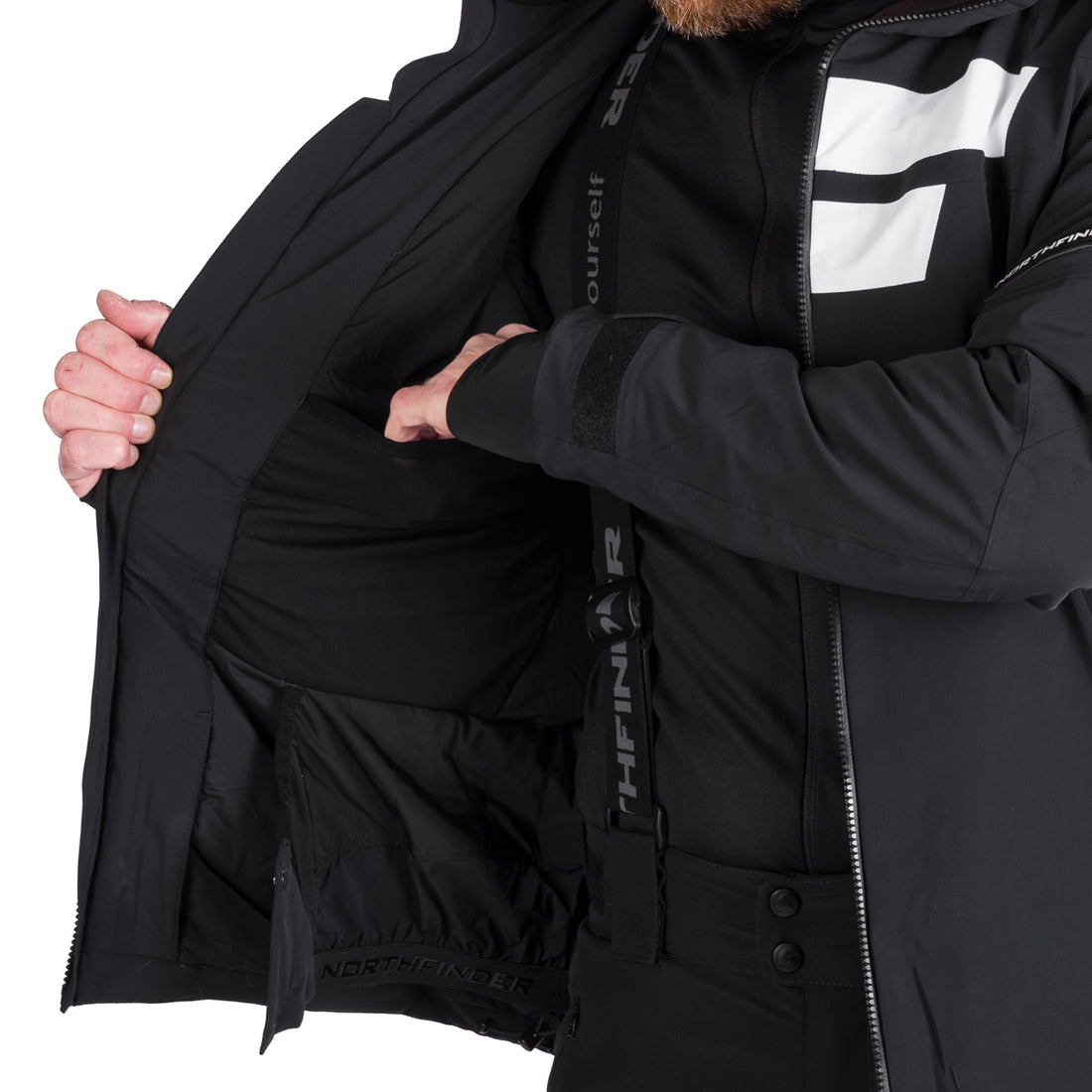 BU-5257SNW men's ski technical jacket fully featured VALERIO