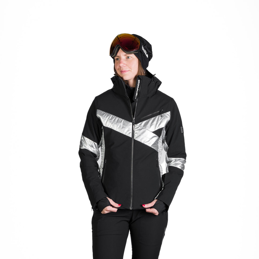 BU-6259SNW women ski trendy prolonged jacket LAURI