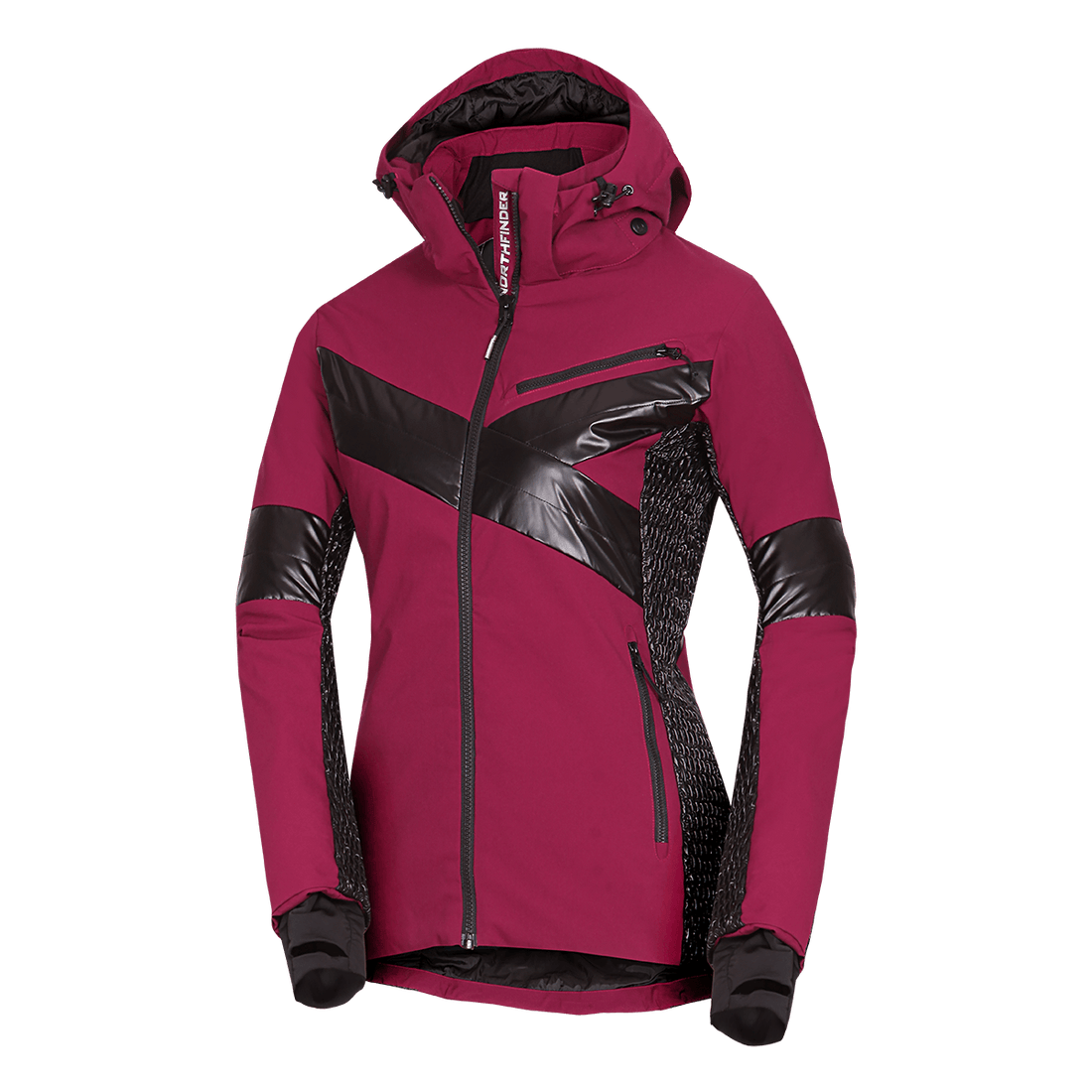 BU-6259SNW women ski trendy prolonged jacket LAURI