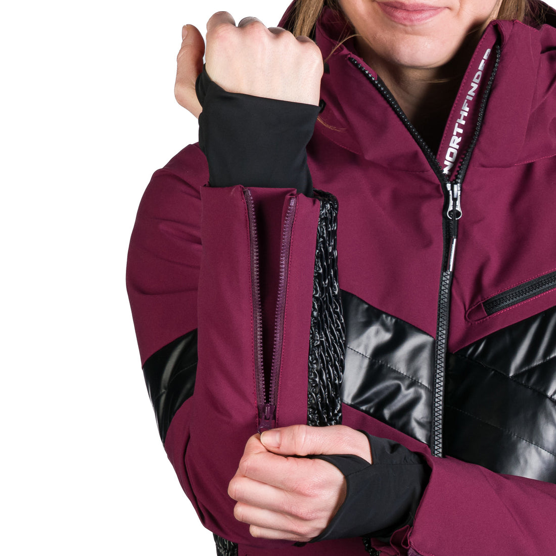BU-6259SNW women ski trendy prolonged jacket LAURI
