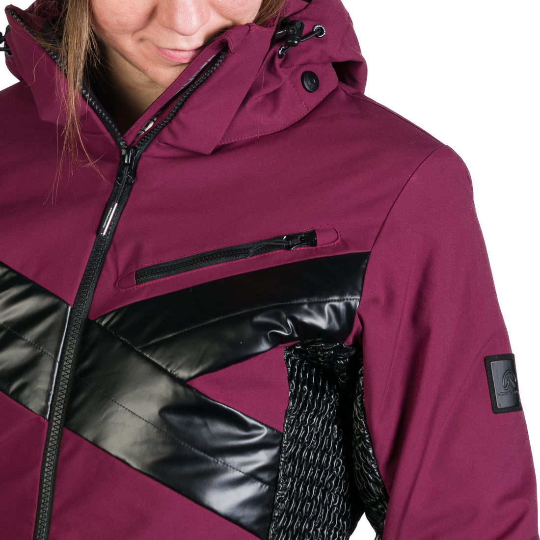 BU-6259SNW women ski trendy prolonged jacket LAURI