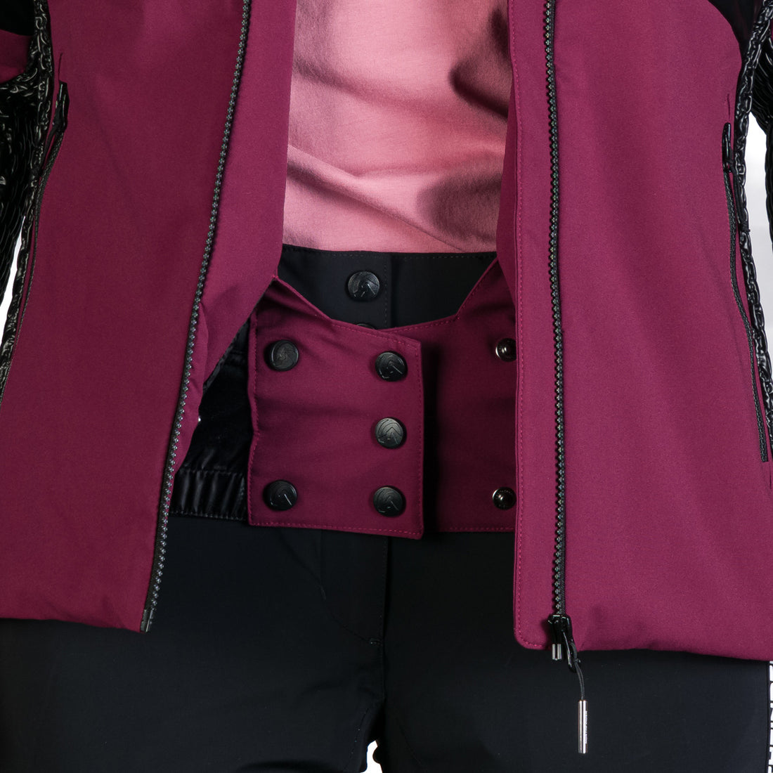 BU-6259SNW women ski trendy prolonged jacket LAURI