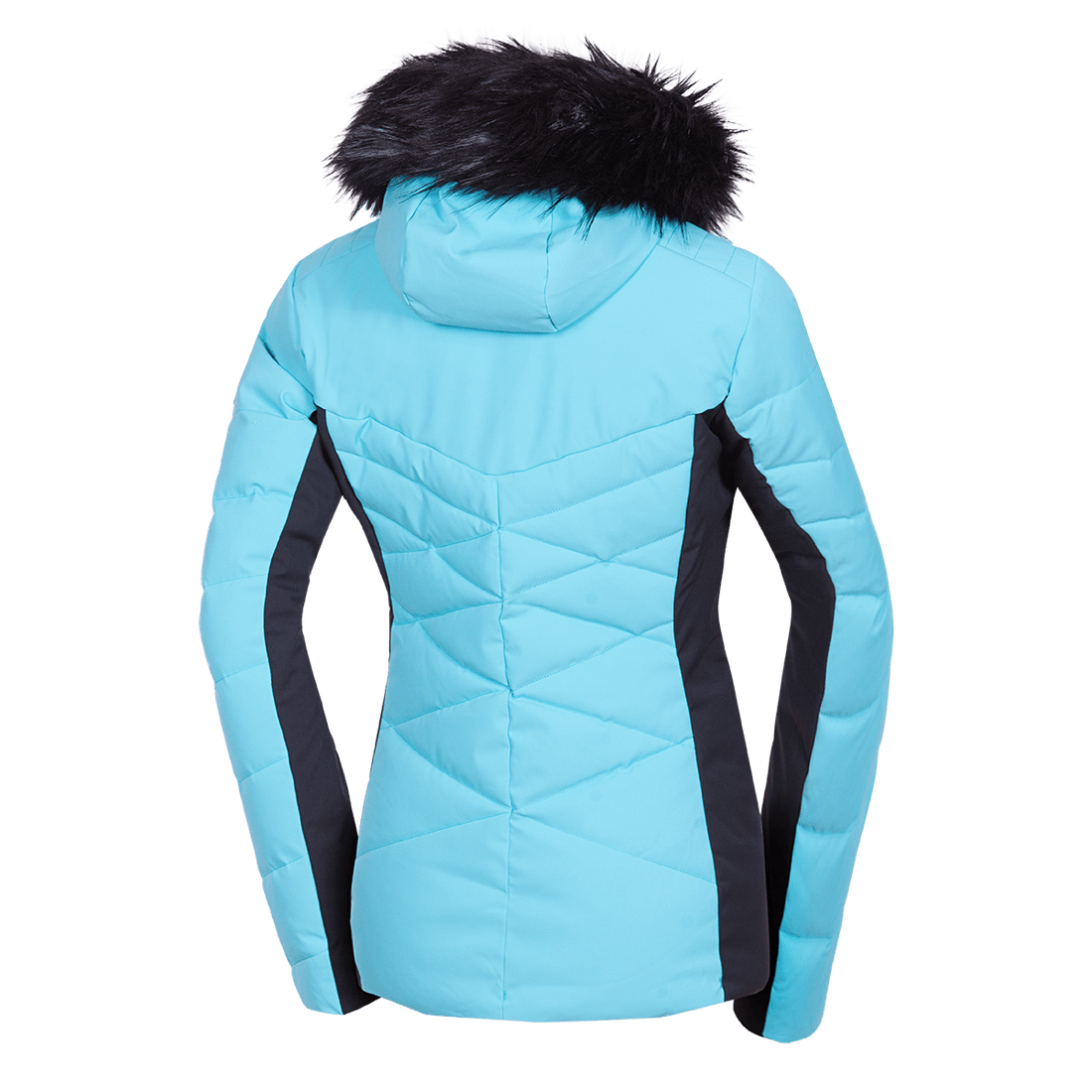 BU-6349SNW women's ski insulated trendy jacket with fur ABIGAYLE