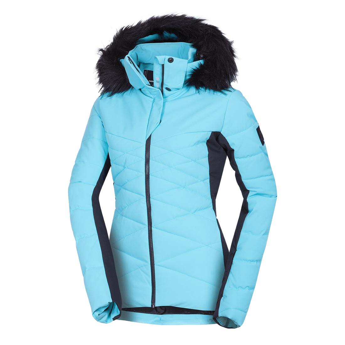 BU-6349SNW women's ski insulated trendy jacket with fur ABIGAYLE