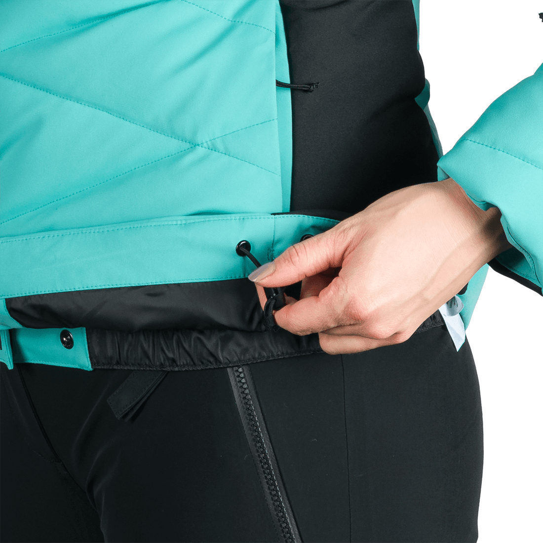 BU-6349SNW women's ski insulated trendy jacket with fur ABIGAYLE