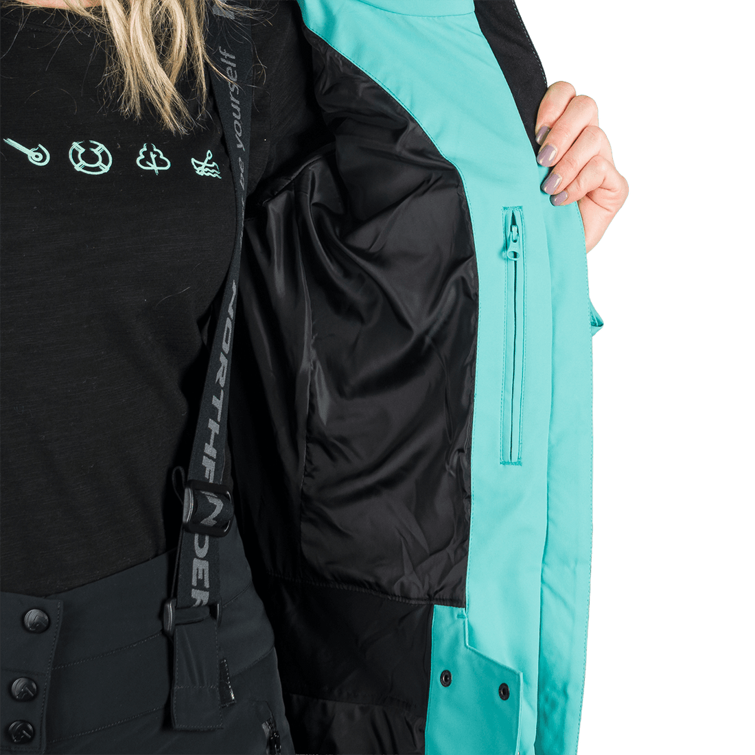 BU-6349SNW women's ski insulated trendy jacket with fur ABIGAYLE