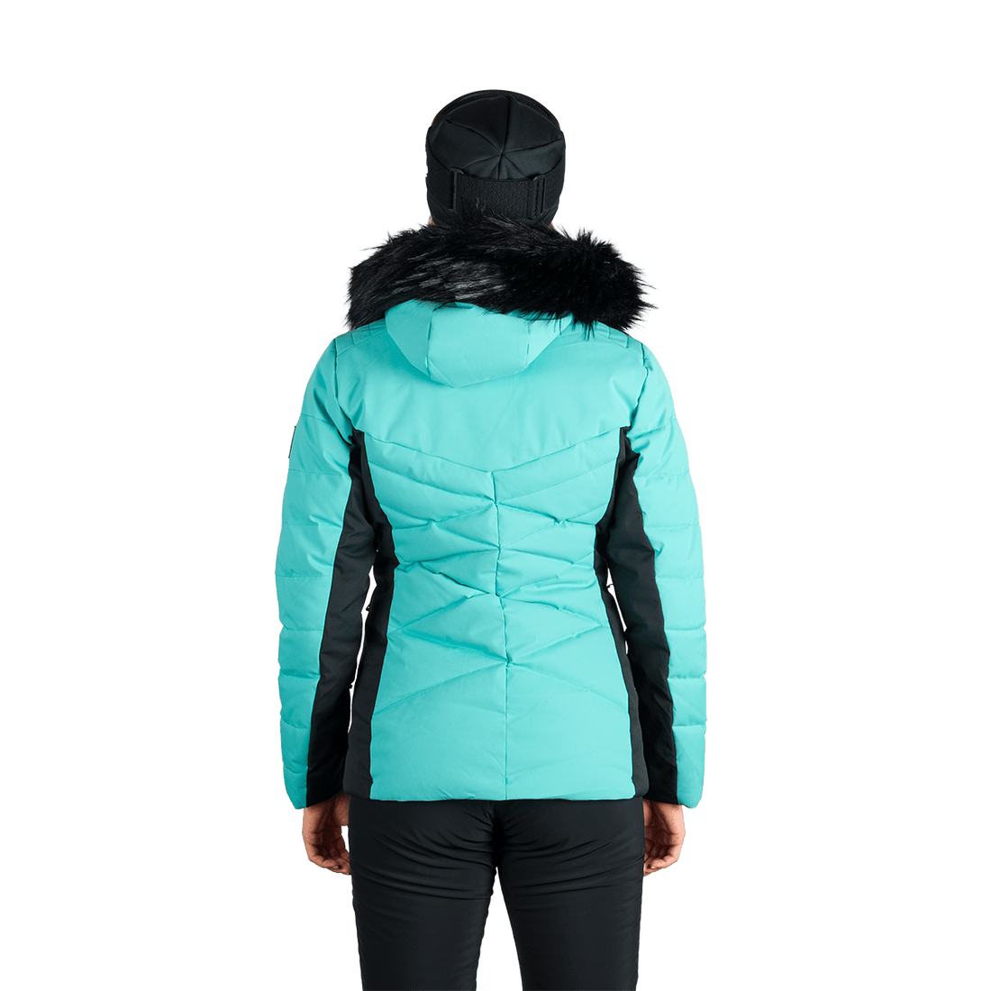 BU-6349SNW women's ski insulated trendy jacket with fur ABIGAYLE