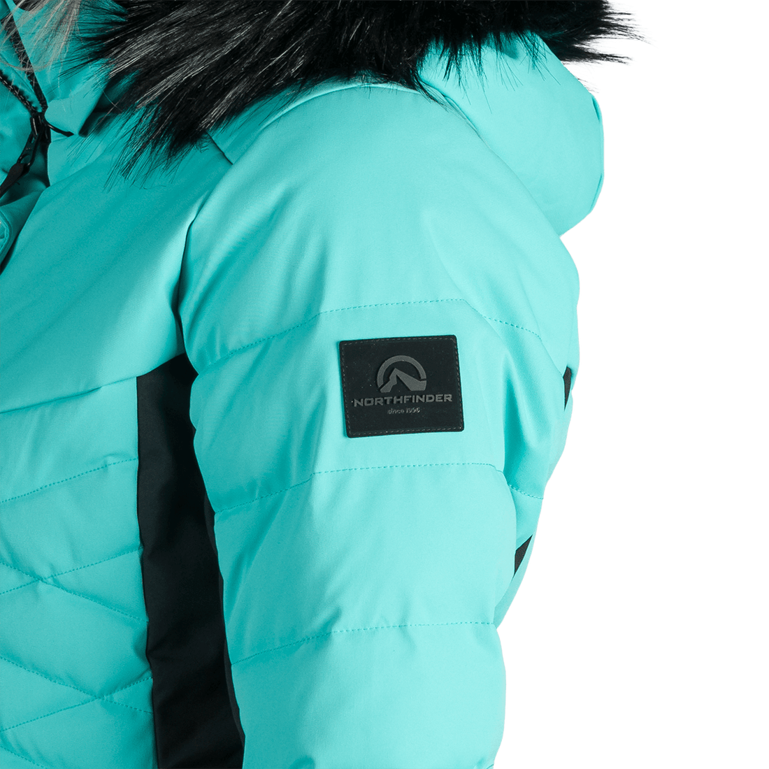 BU-6349SNW women's ski insulated trendy jacket with fur ABIGAYLE