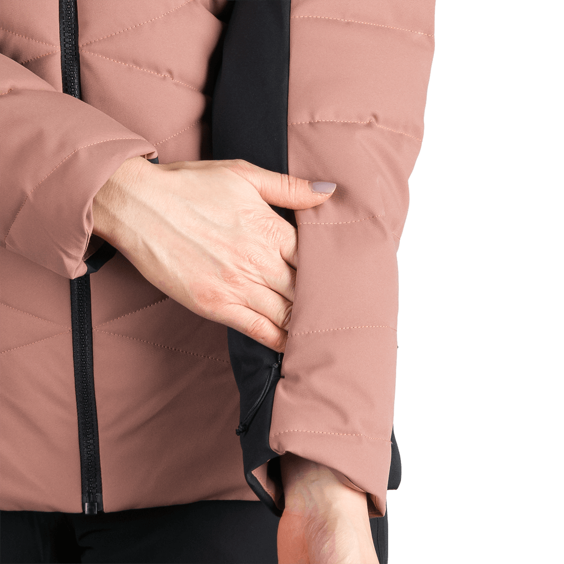 BU-6349SNW women's ski insulated trendy jacket with fur ABIGAYLE