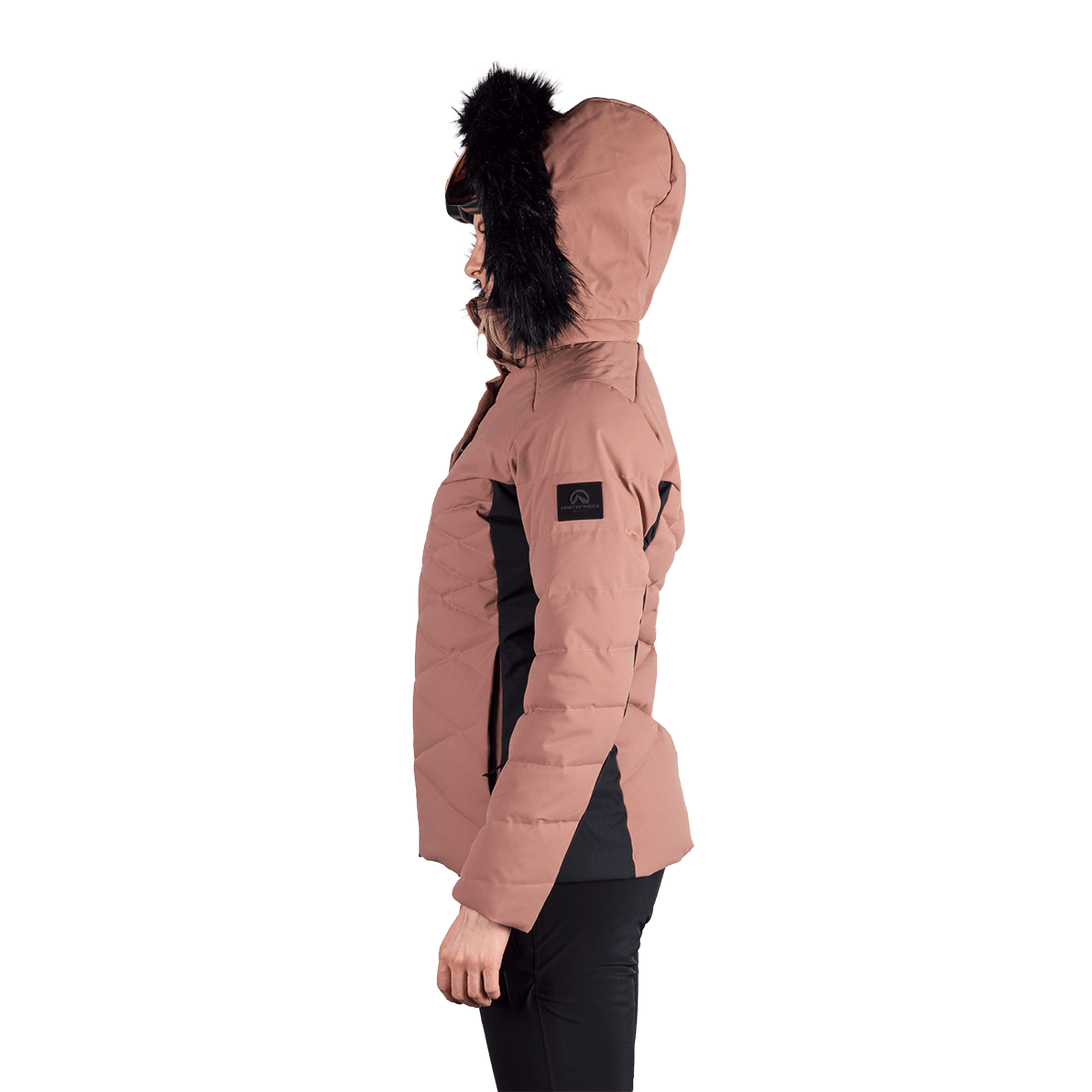 BU-6349SNW women's ski insulated trendy jacket with fur ABIGAYLE