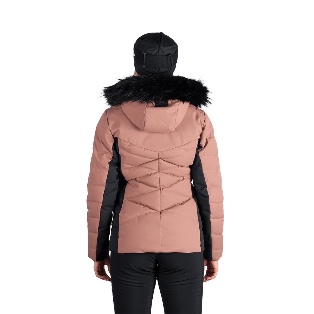 BU-6349SNW women's ski insulated trendy jacket with fur ABIGAYLE