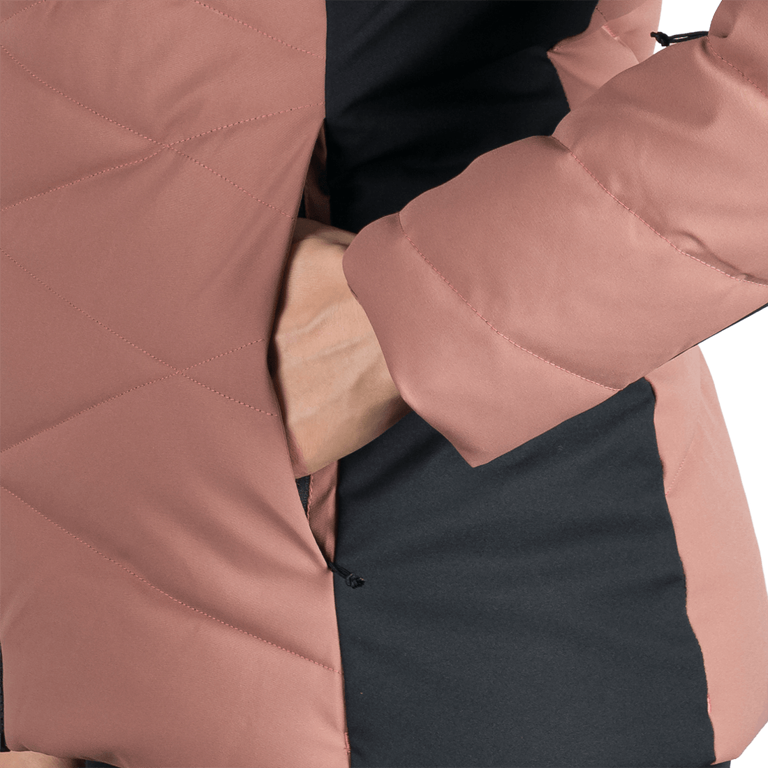 BU-6349SNW women's ski insulated trendy jacket with fur ABIGAYLE