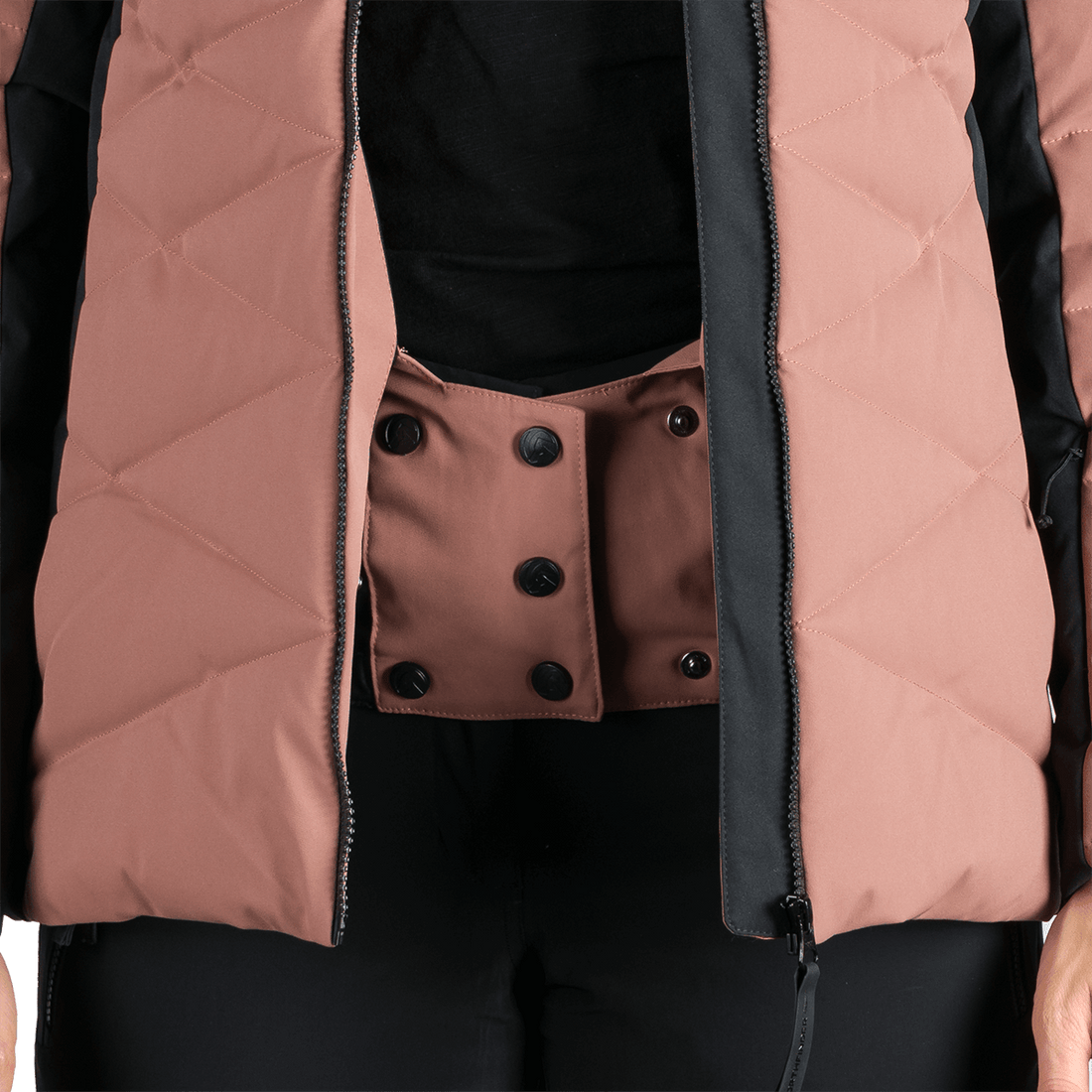 BU-6349SNW women's ski insulated trendy jacket with fur ABIGAYLE