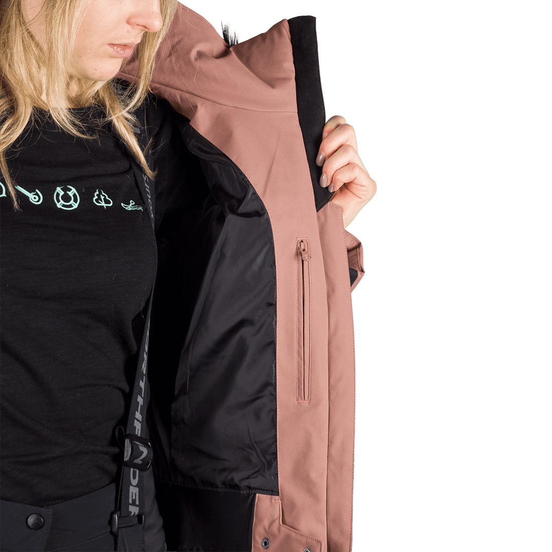 BU-6349SNW women's ski insulated trendy jacket with fur ABIGAYLE