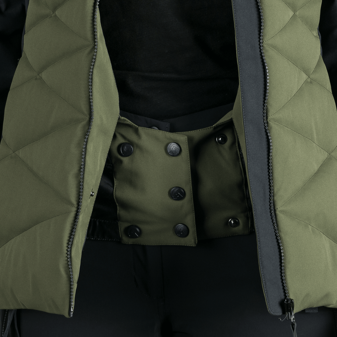 BU-6349SNW women's ski insulated trendy jacket with fur ABIGAYLE