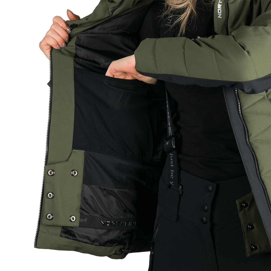 BU-6349SNW women's ski insulated trendy jacket with fur ABIGAYLE