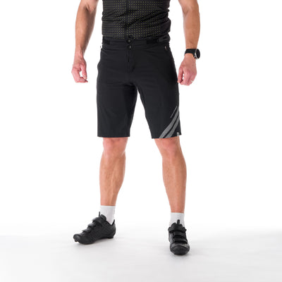 men's 2in1 bike shorts with inner elastic shorts