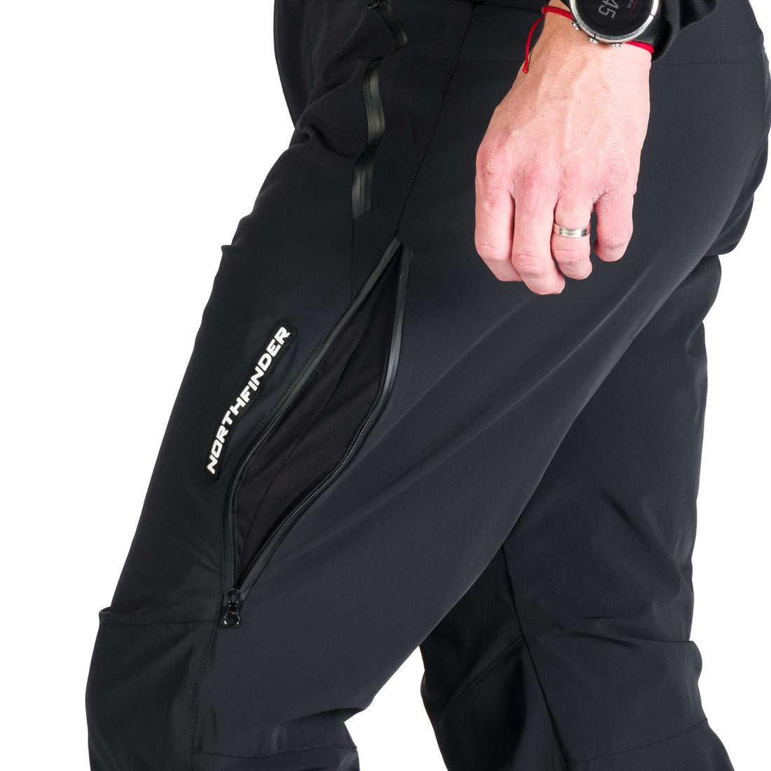 Men's elastic ski pants with full VITO equipment