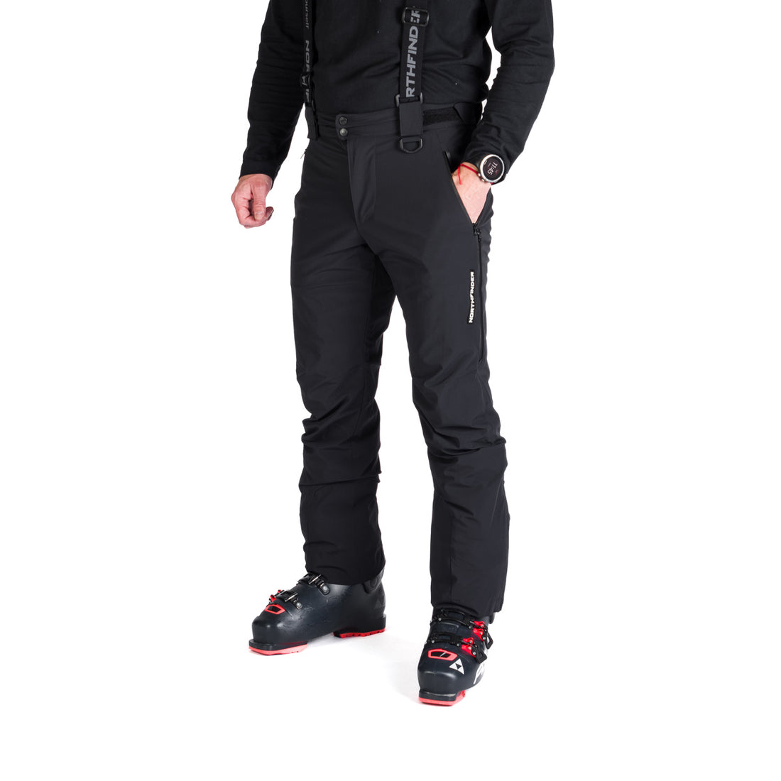 Men's elastic ski pants with full VITO equipment