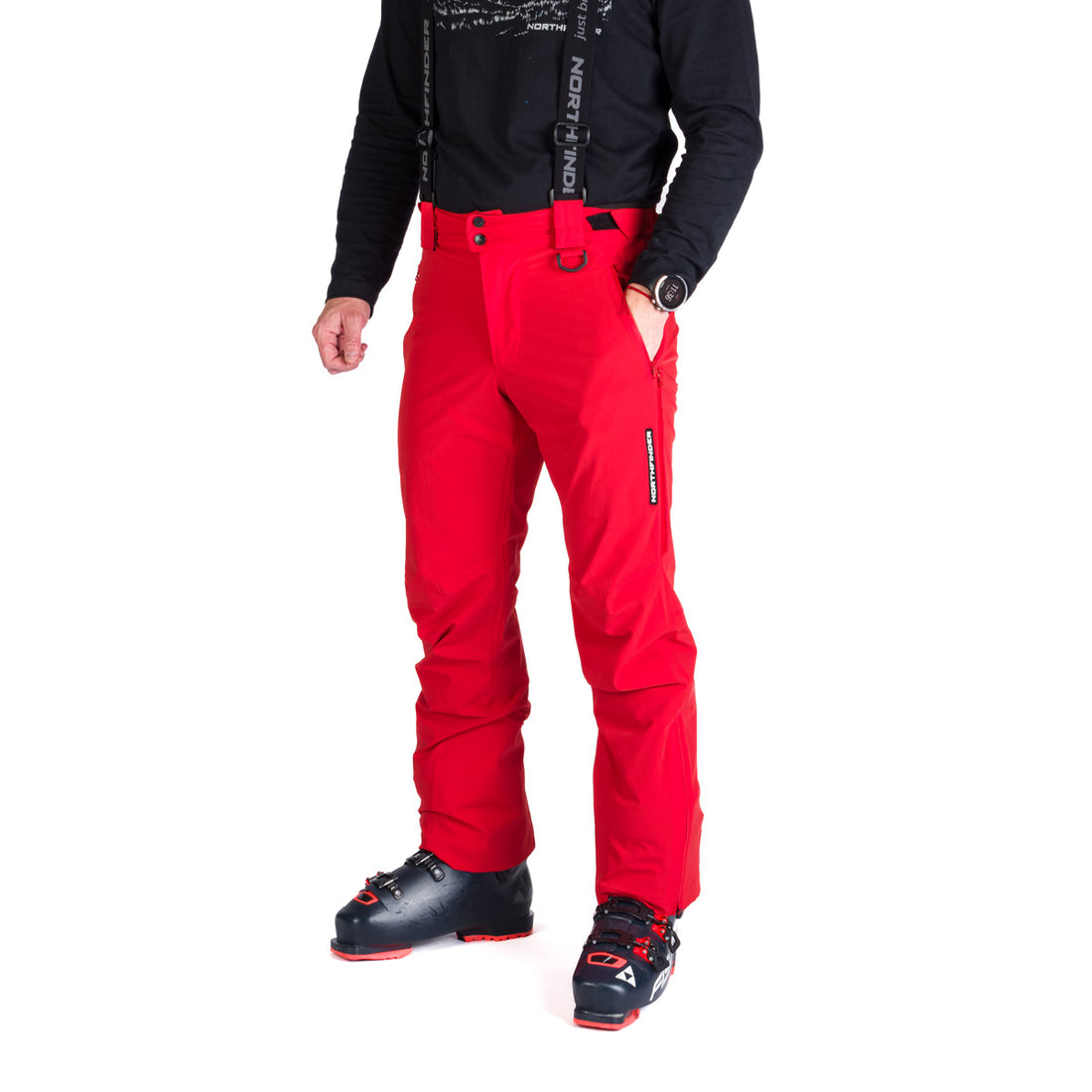 Men's elastic ski pants with full VITO equipment