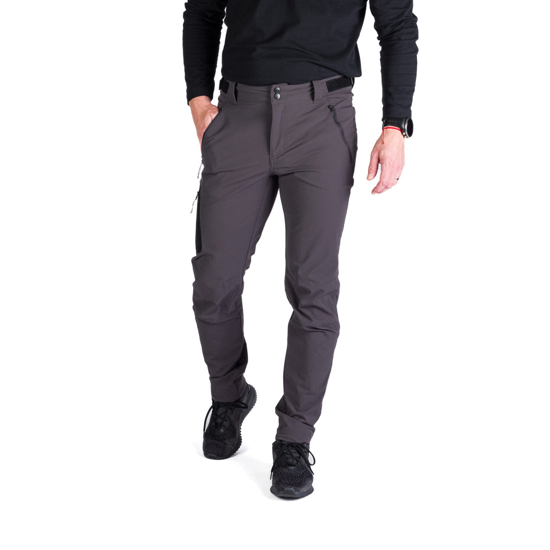 Men's hiking elastic trousers extended MASSIMILIANO - without stitching the bottom hems