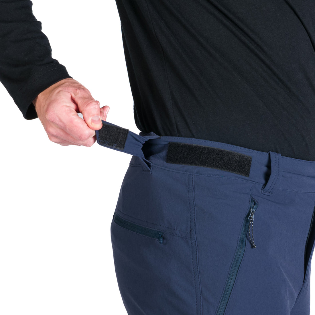 Men's hiking elastic trousers extended MASSIMILIANO - without stitching the bottom hems