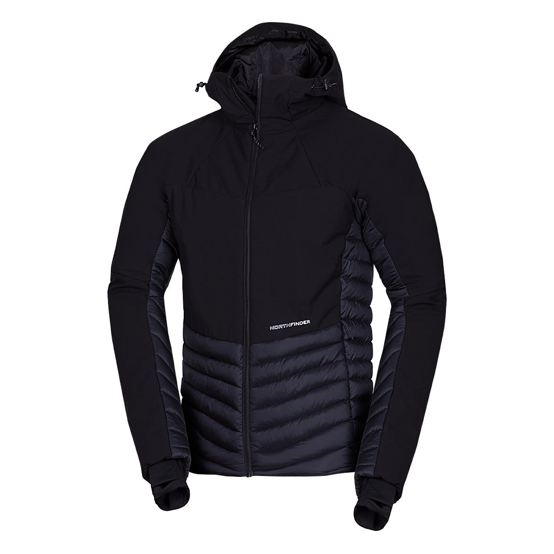 Men's hiking hybrid jacket with hood WATSON