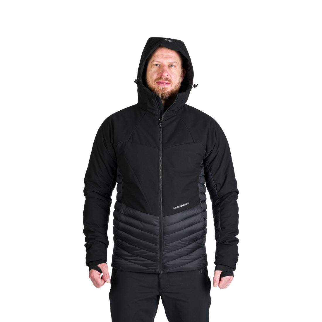 Men's hiking hybrid jacket with hood WATSON