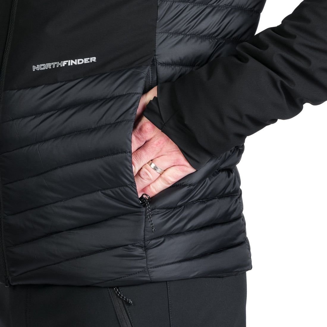 Men's hiking hybrid jacket with hood WATSON