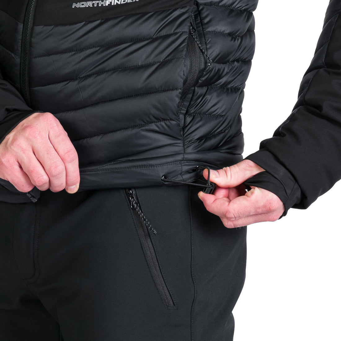 Men's hiking hybrid jacket with hood WATSON
