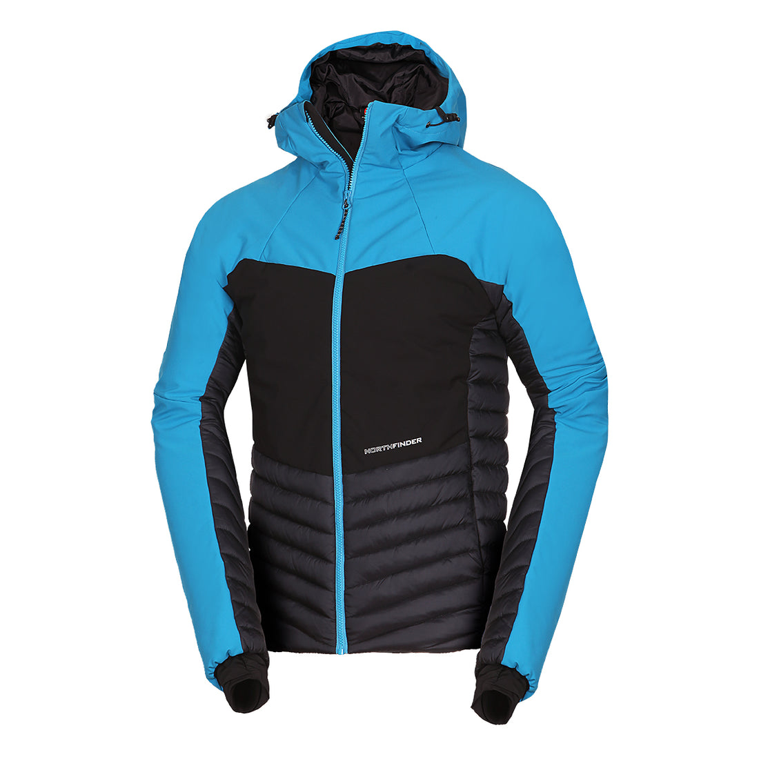 Men's hiking hybrid jacket with hood WATSON