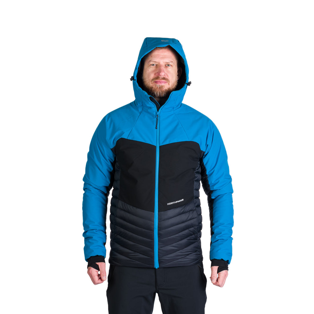 Men's hiking hybrid jacket with hood WATSON