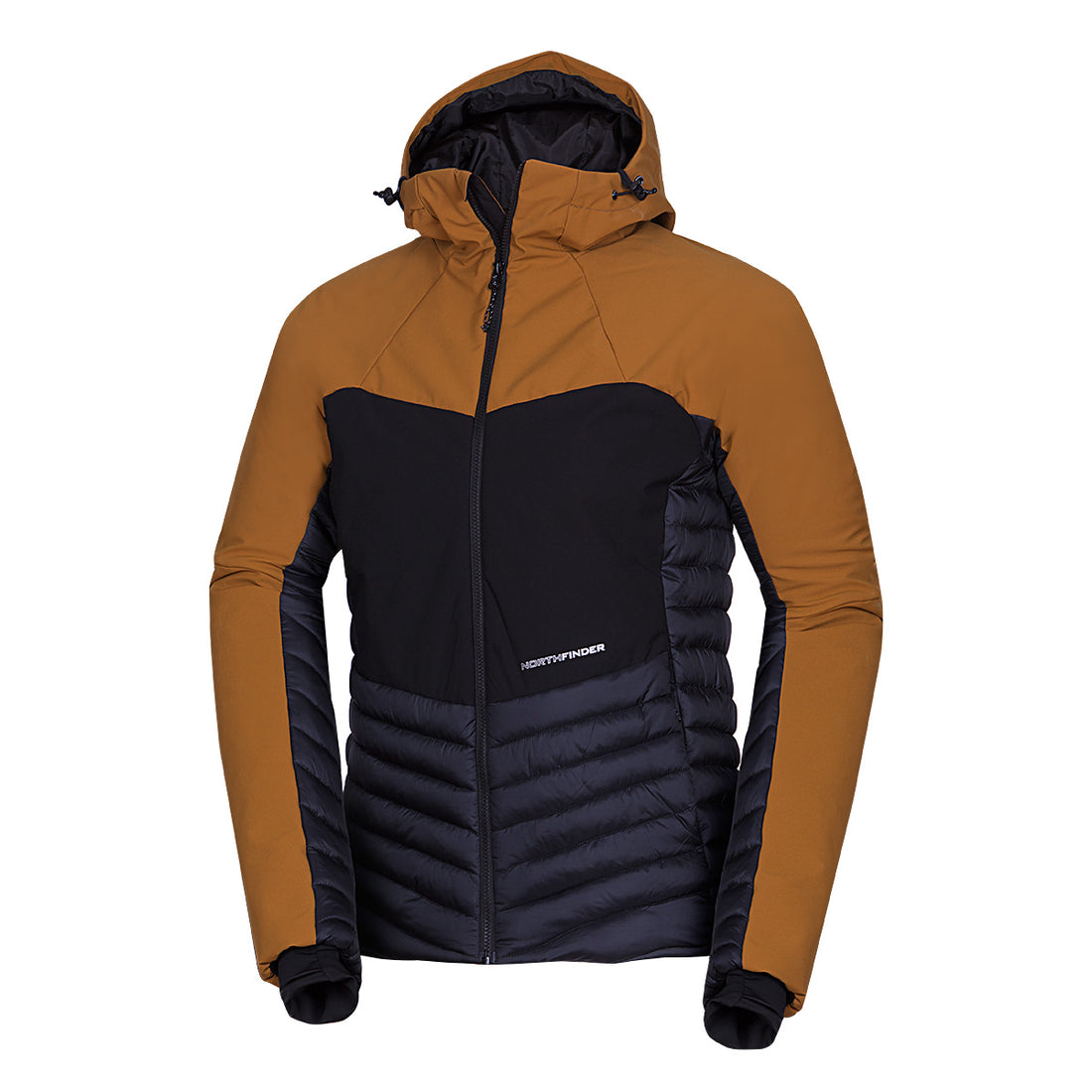 Men's hiking hybrid jacket with hood WATSON