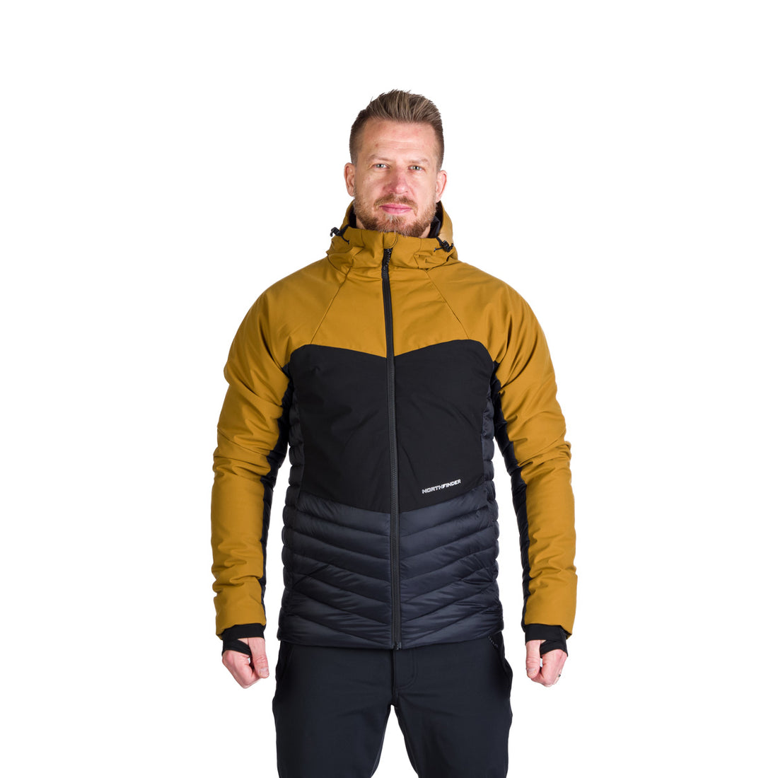 Men's hiking hybrid jacket with hood WATSON