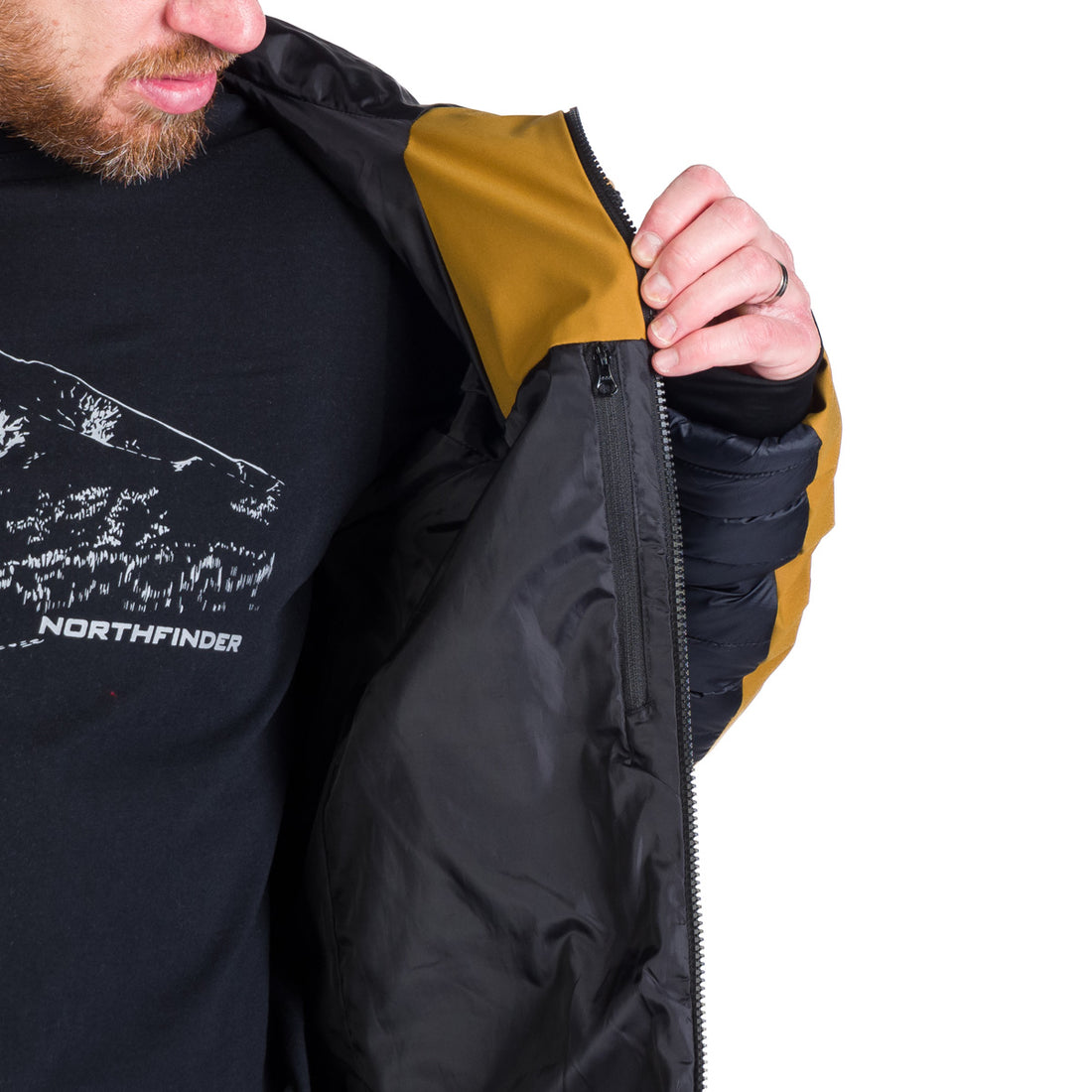 Men's hiking hybrid jacket with hood WATSON