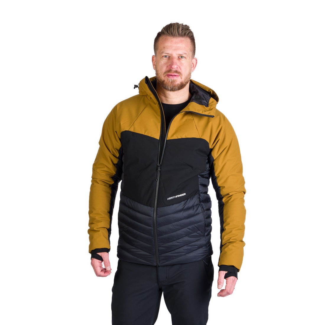 Men's hiking hybrid jacket with hood WATSON