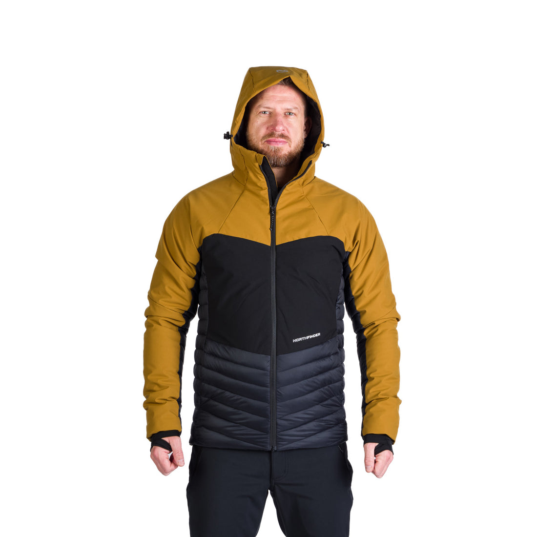 Men's hiking hybrid jacket with hood WATSON