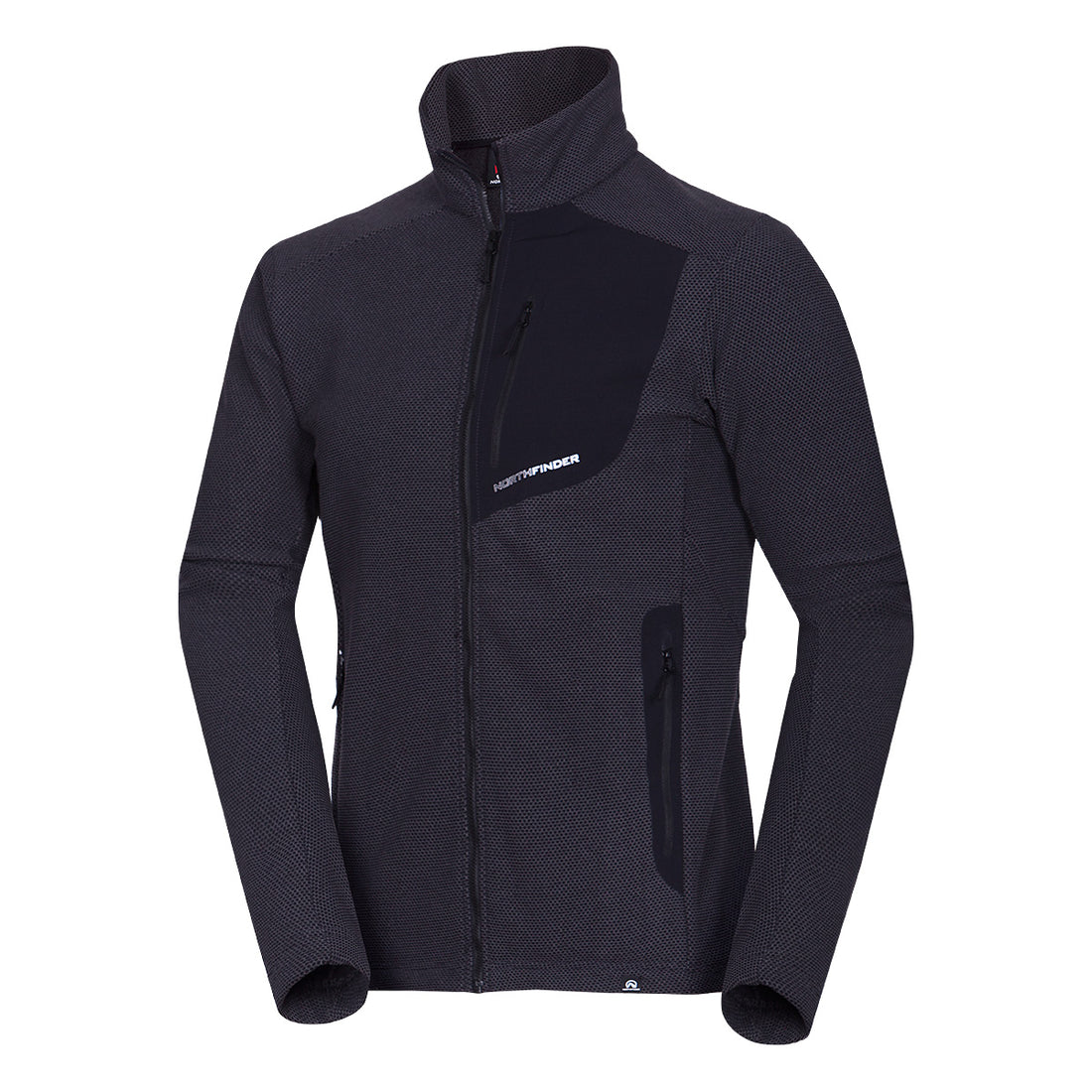 Men's hiking sweatshirt made of melange fleece LUDOVICO