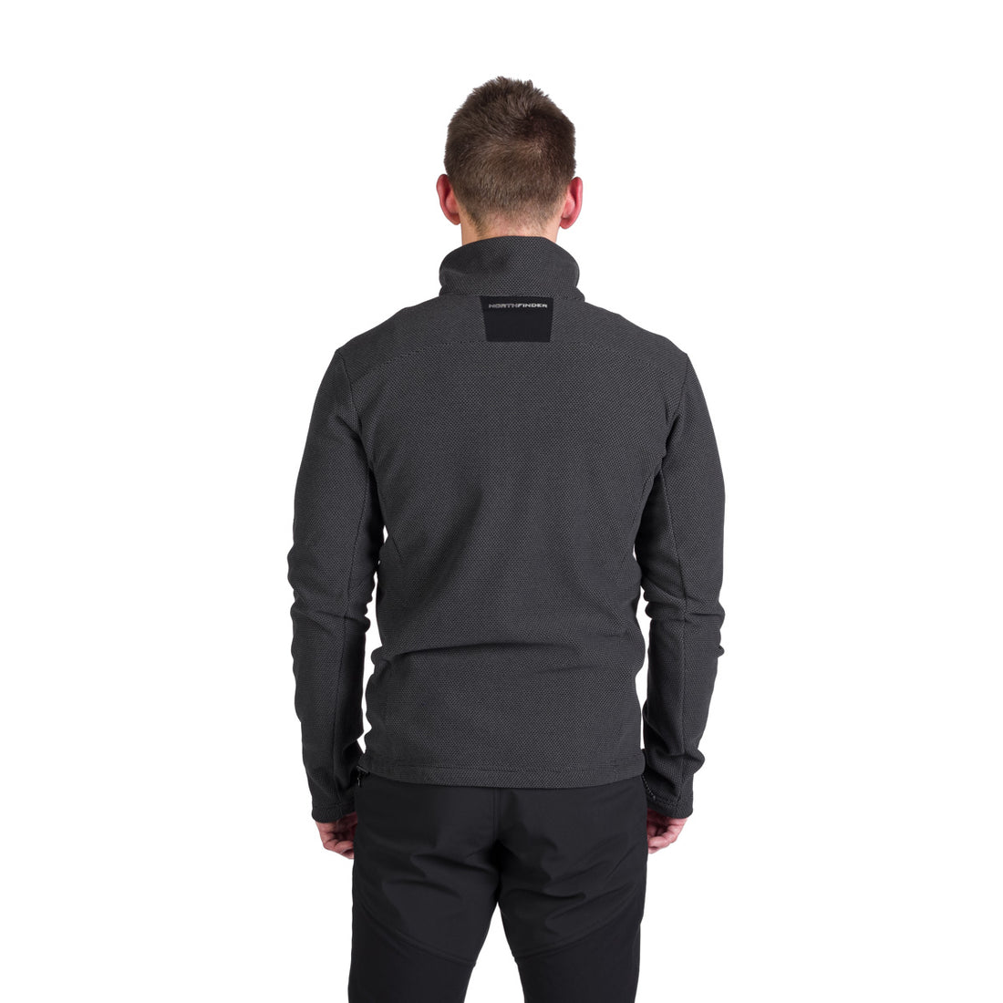 Men's hiking sweatshirt made of melange fleece LUDOVICO