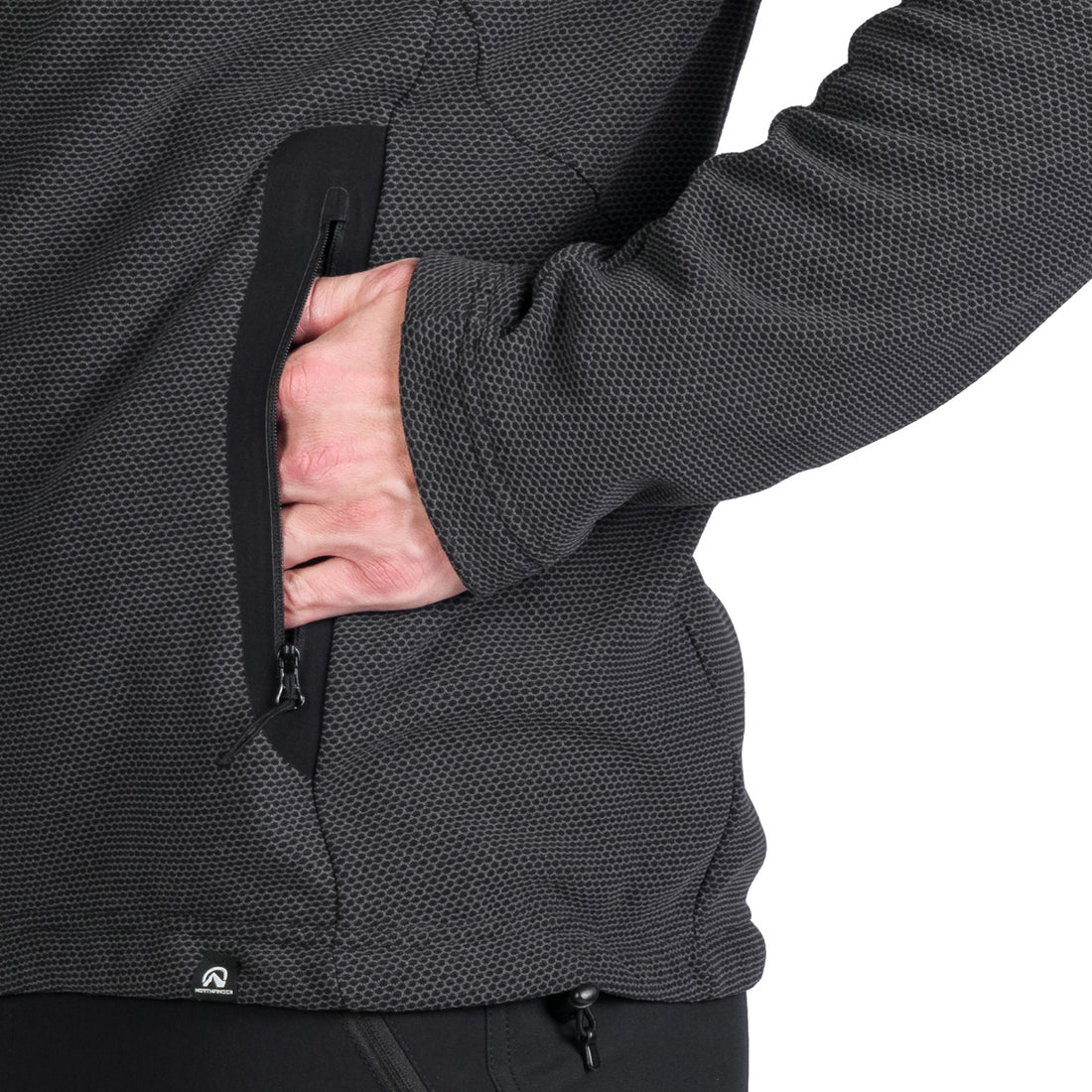Men's hiking sweatshirt made of melange fleece LUDOVICO