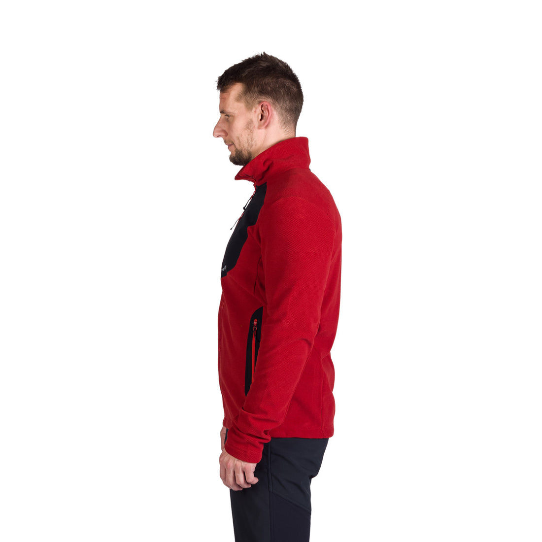 Men's hiking sweatshirt made of melange fleece LUDOVICO