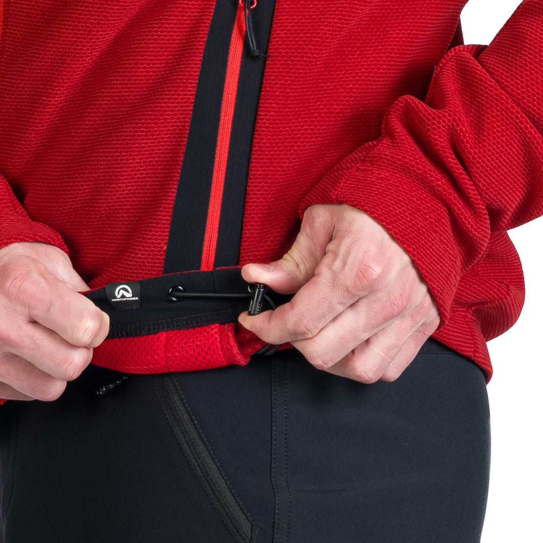 Men's hiking sweatshirt made of melange fleece LUDOVICO