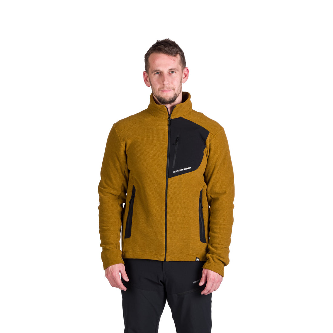 Men's hiking sweatshirt made of melange fleece LUDOVICO