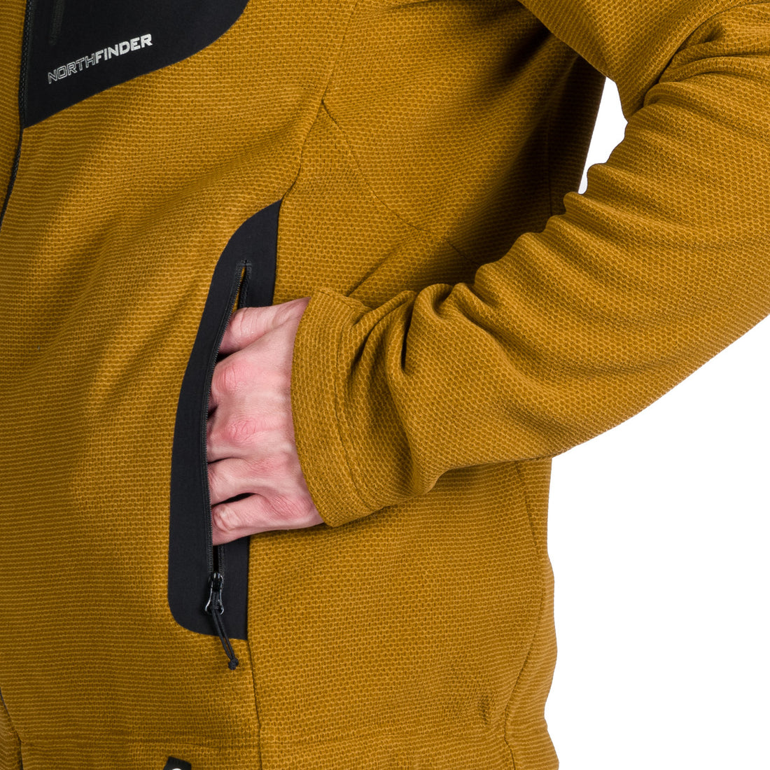 Men's hiking sweatshirt made of melange fleece LUDOVICO