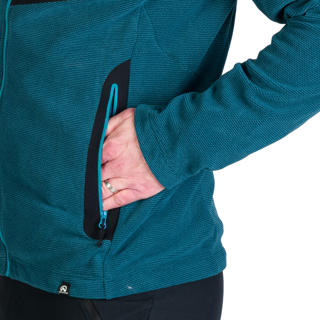 Men's hiking sweatshirt made of melange fleece LUDOVICO