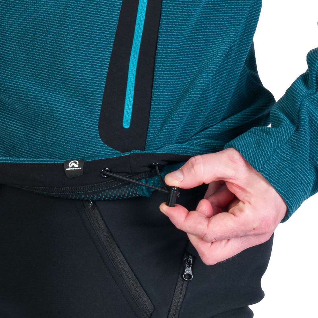 Men's hiking sweatshirt made of melange fleece LUDOVICO