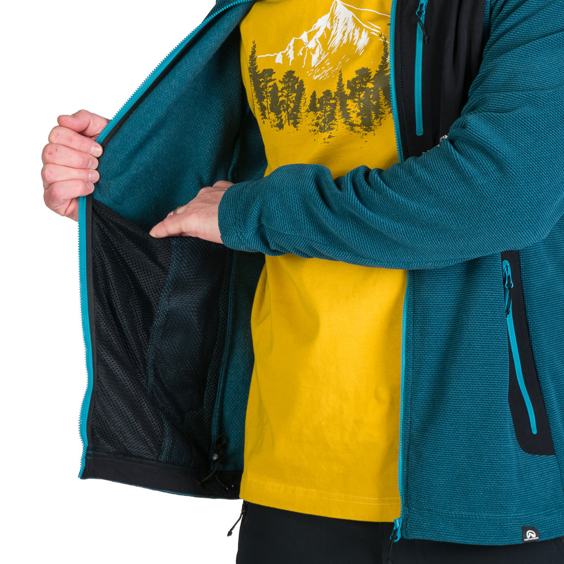 Men's hiking sweatshirt made of melange fleece LUDOVICO