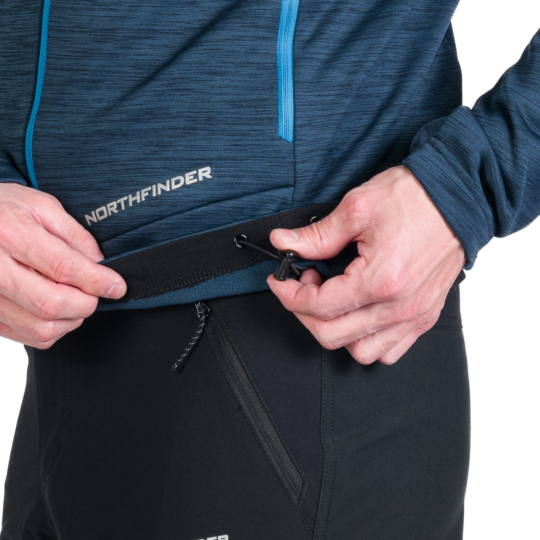 Men's hiking sweatshirt made of melange GIACOMO fleece