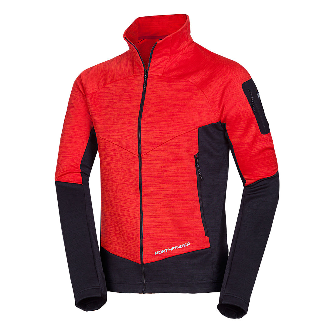 Men's hiking sweatshirt made of melange GIACOMO fleece